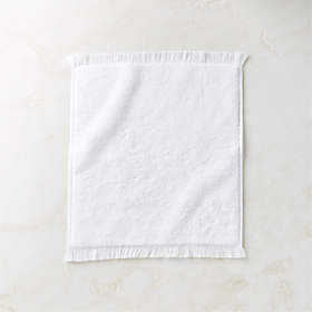 Abbie Organic Cotton Black and White Bath Towels | CB2