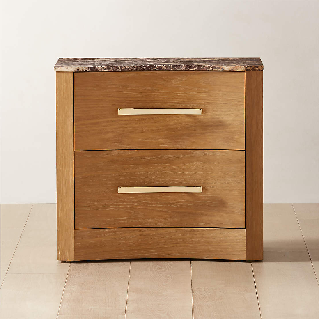 Lobos Modern 2Drawer White Wood Nightstand CB2 Canada