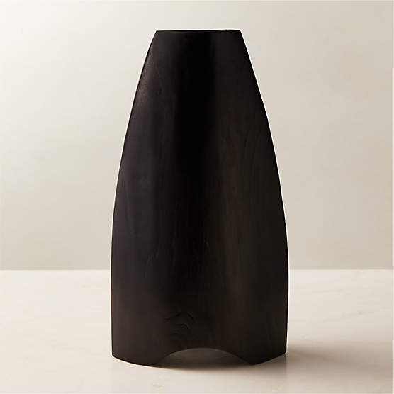 Reo Modern Black Vase Tall + Reviews CB2