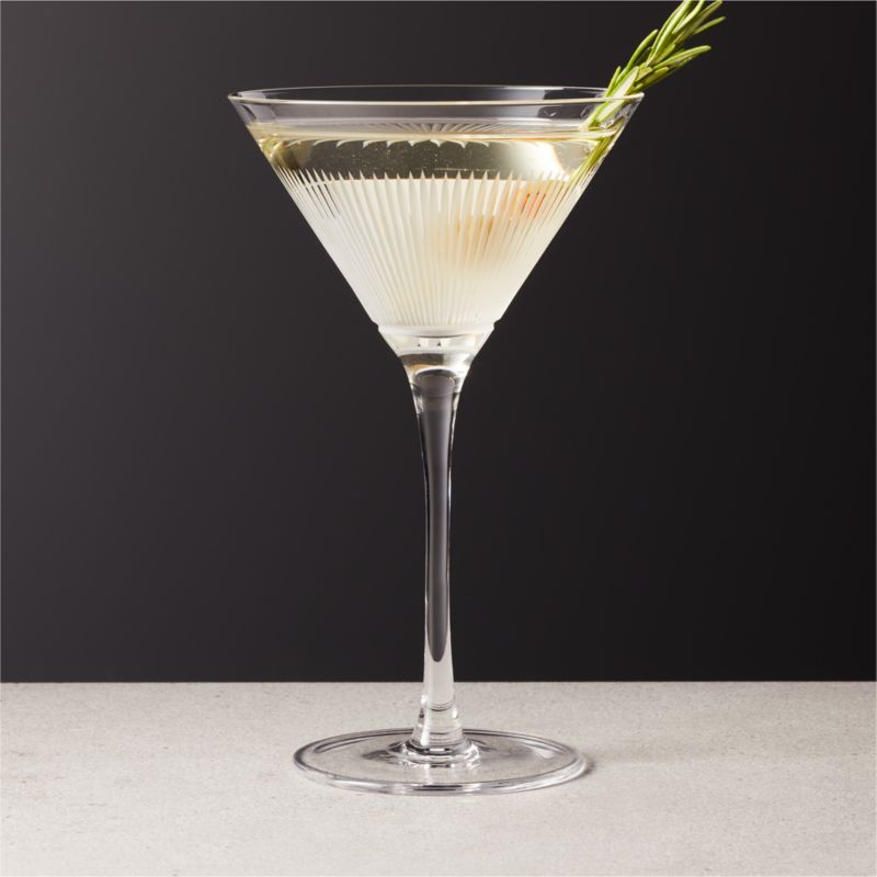 Kira Hand Etched Martini Glass - image 0 of 6