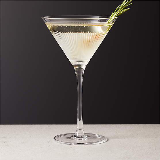 Kira Hand Etched Martini Glass