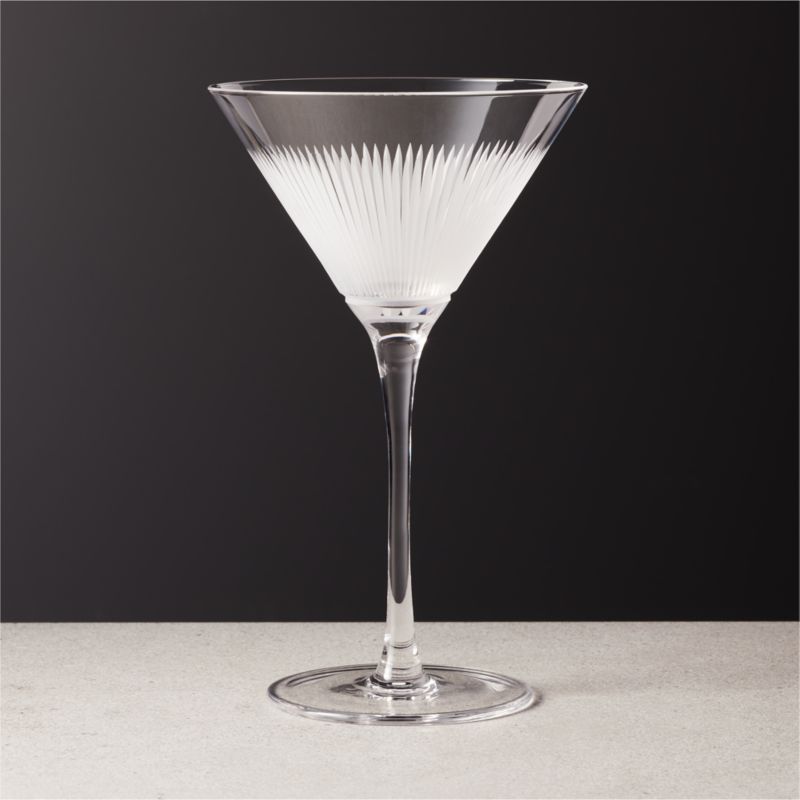 Kira Hand Etched Martini Glass + Reviews | CB2