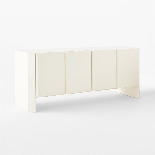 Kirnan 72" Ivory High-Gloss Lacquered Credenza