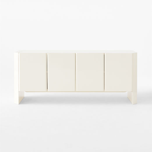 Kirnan 72" Ivory High-Gloss Lacquered Credenza