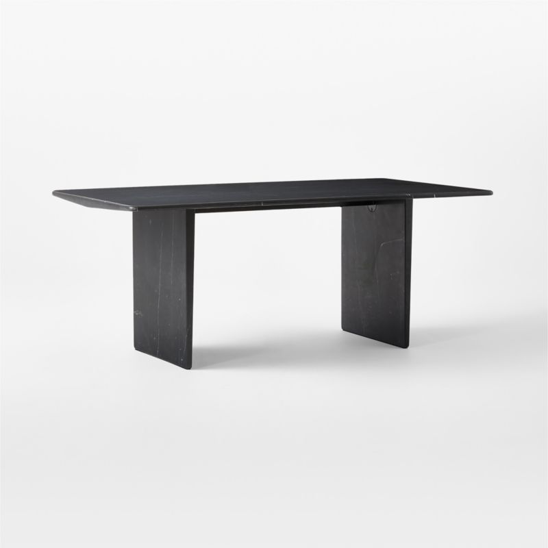 Kishi 75" Rectangular Black Marble Dining Table - image 7 of 11