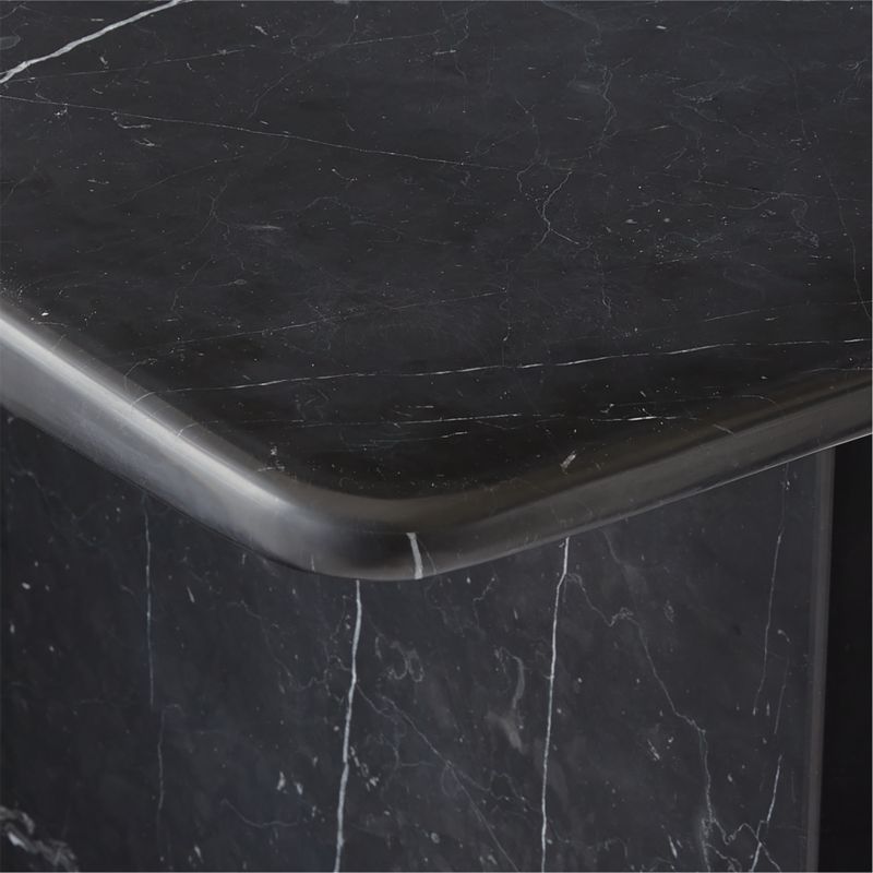 Kishi 75" Rectangular Black Marble Dining Table - image 9 of 11