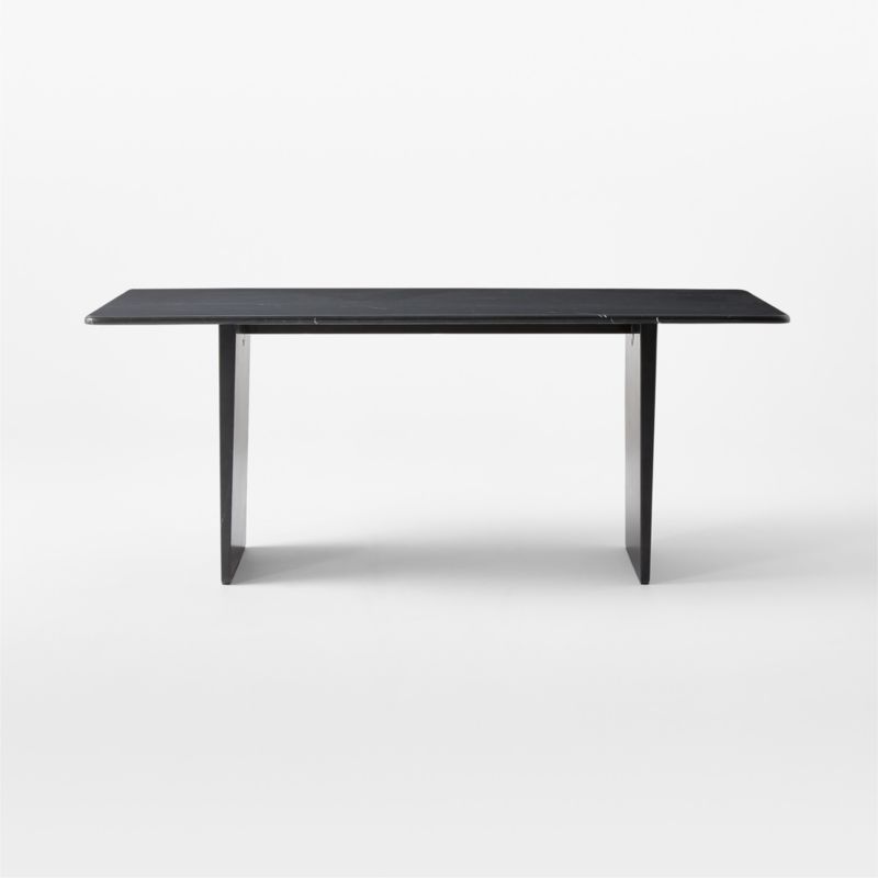 Kishi 75" Rectangular Black Marble Dining Table - image 6 of 11