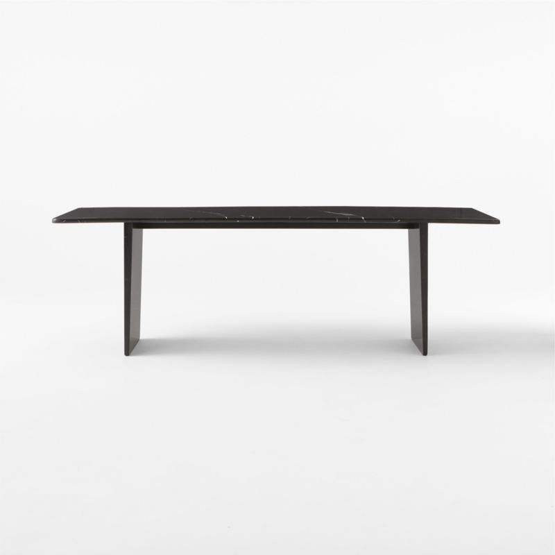 Kishi 95" Rectangular Black Marble Dining Table - image 6 of 11