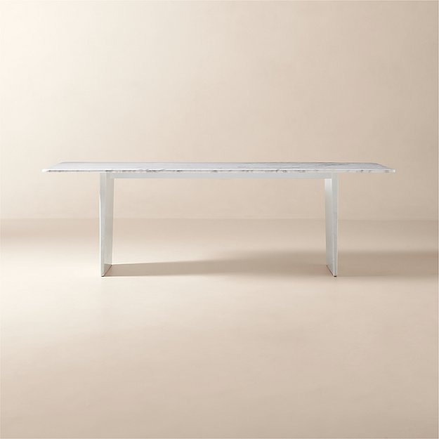 【送料無料】Marble Counter Table / WH kishi-rectangular-white-marble