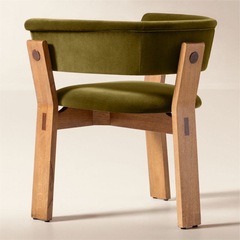 Klub Olive Green Velvet Dining Chair by Steen Østergaard - image 4 of 11