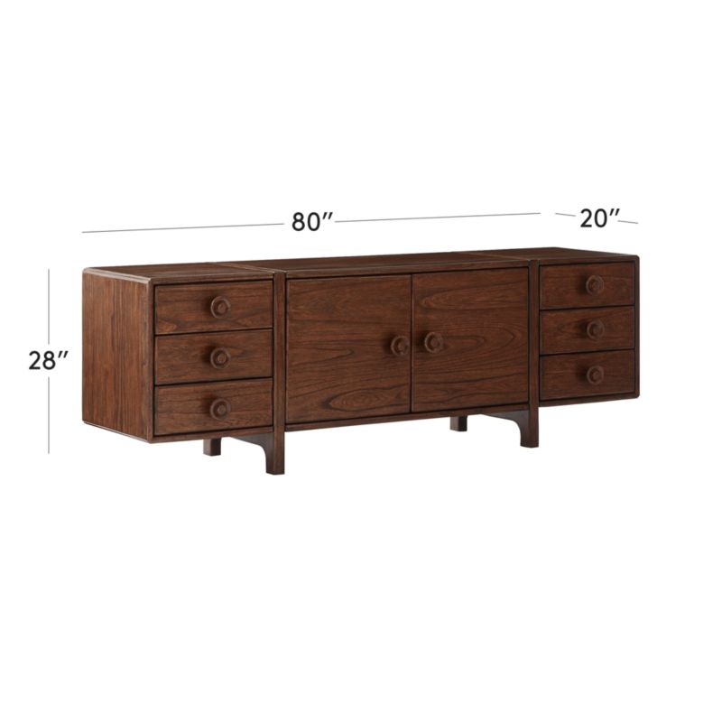 View Knap 80" Wood Media Console - image 3 of 9