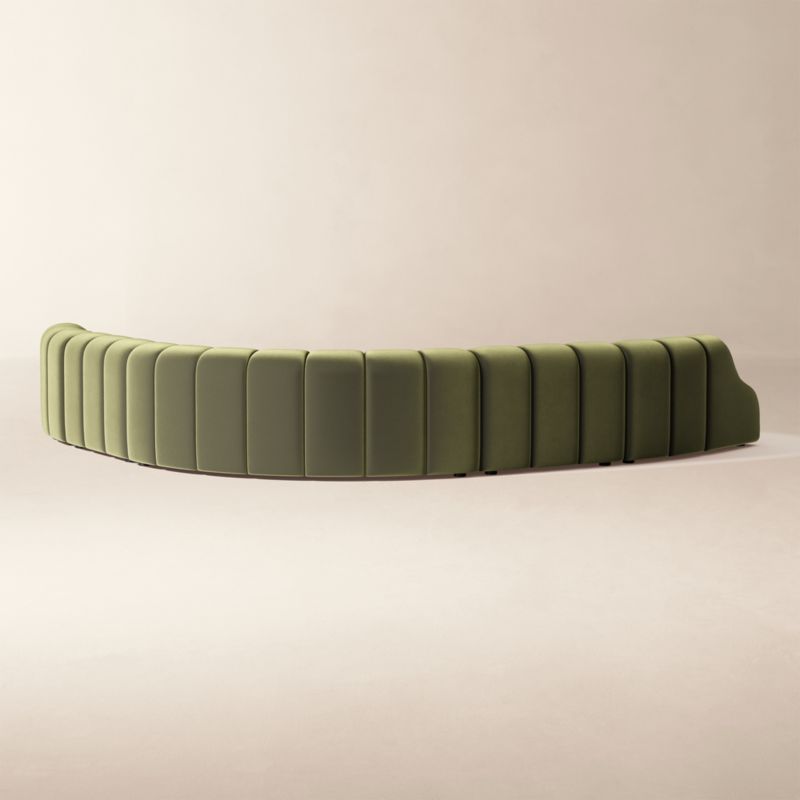 Kindred 5-Piece L-Shaped Olive Green Velvet Sectional Sofa by Casa Dean by Swizz Beatz - image 4 of 8