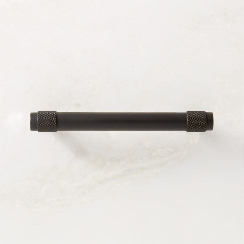 Peri Knurled Black Cabinet Handle 4'' - image 0 of 6