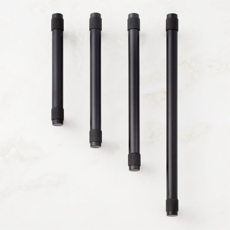 Peri Knurled Black Cabinet Handle 4'' - image 2 of 6