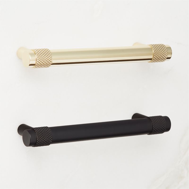 Peri Knurled Black Cabinet Handle 4'' - image 5 of 6