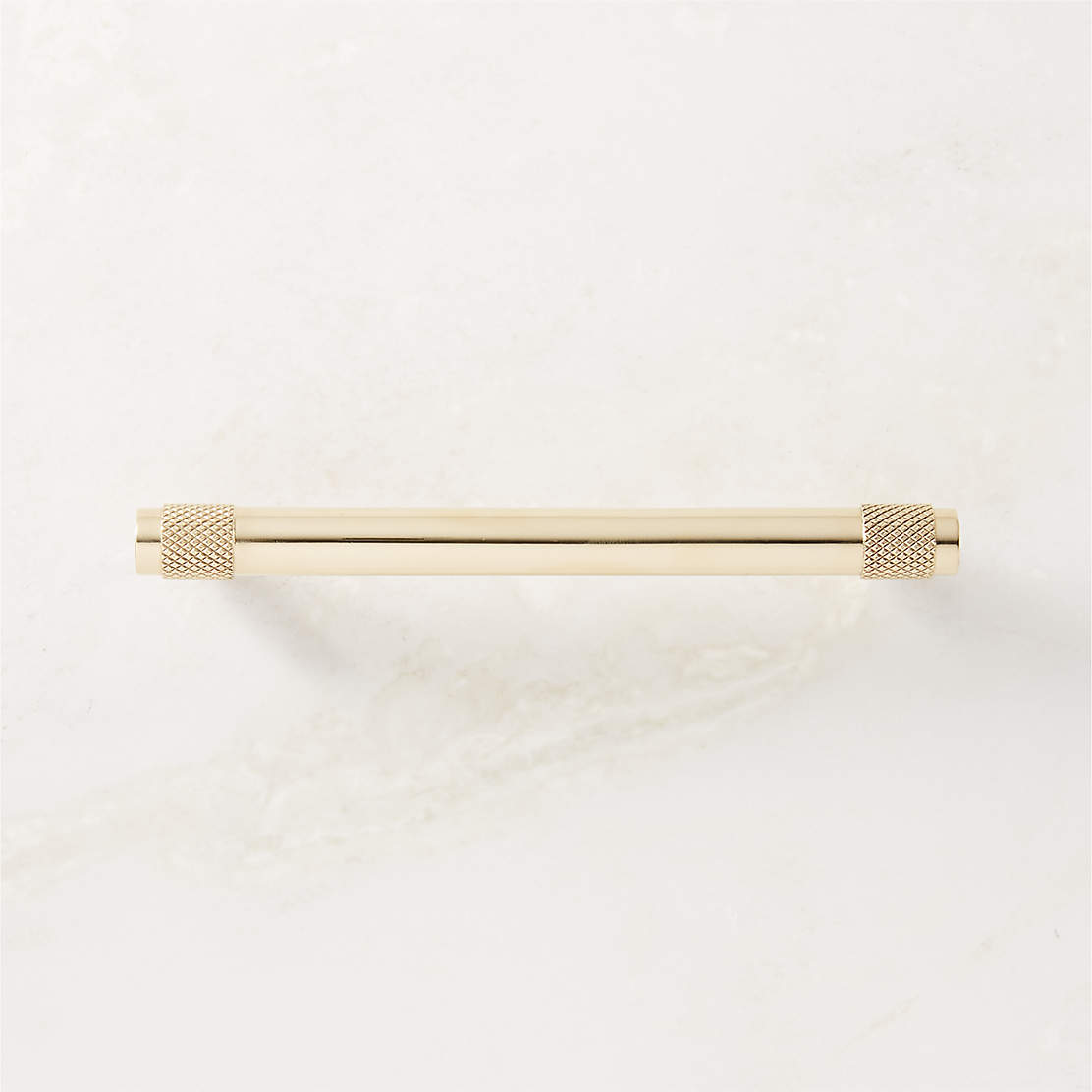 5" Nicolo Knurled Unlacquered Brass Handle + Reviews CB2