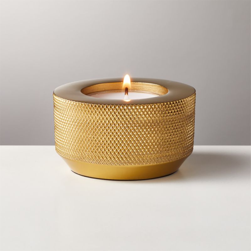 Knurled Gold Tealight Candle Holder - image 1 of 6