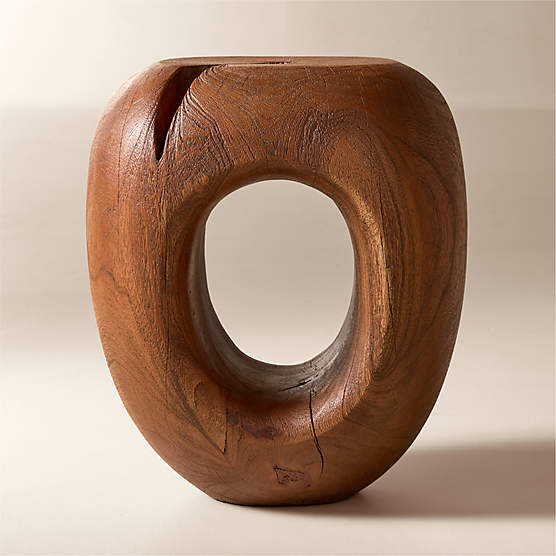 Koa Acacia Wood Side Table