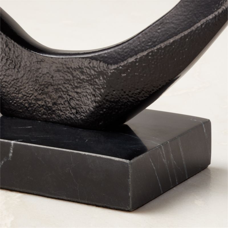 Kokum Black Marble and Metal Sculpture - image 2 of 3