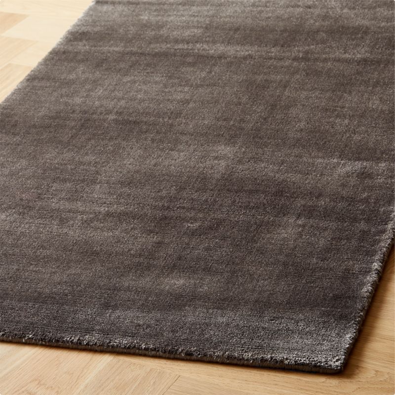 Kole Charcoal Solid Performance Nylon Runner Rug 2.5'X8' - image 2 of 4