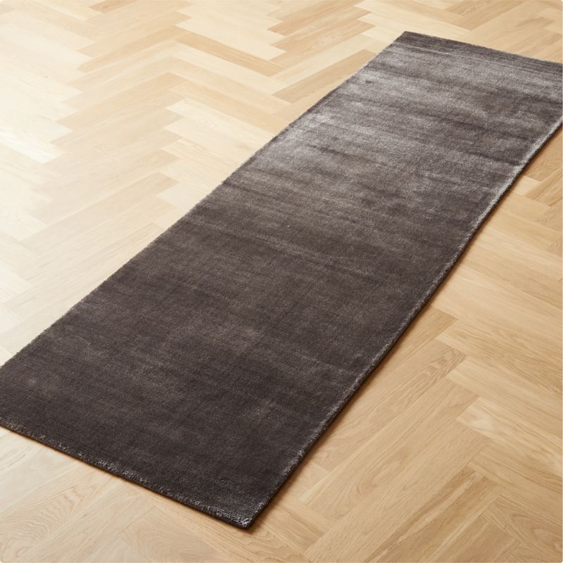 Kole Charcoal Solid Performance Nylon Runner Rug 2.5'X8' - image 2 of 4