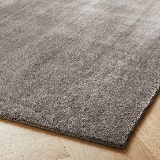 Kole Charcoal Solid Performance Nylon Area Rug