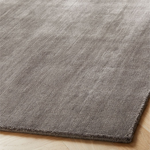 Kole Charcoal Solid Performance Nylon Area Rug 10'X14'