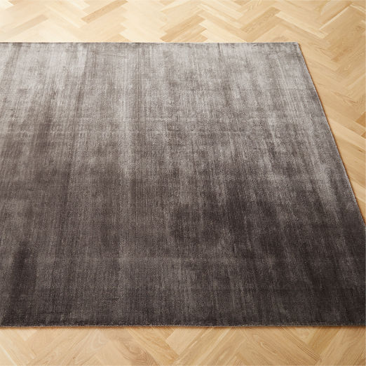 Kole Charcoal Solid Performance Nylon Area Rug