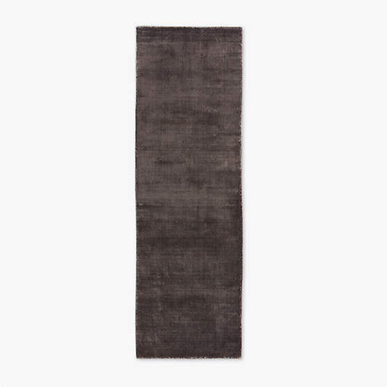 Kole Charcoal Solid Performance Nylon Runner Rug 2.5'X8'