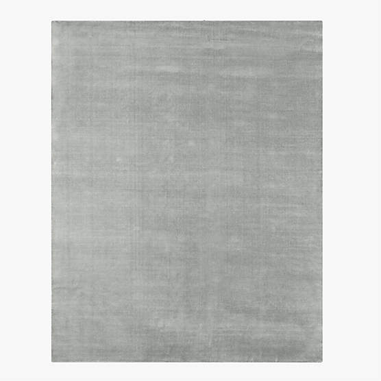 Kole Cool Grey Solid Performance Nylon Area Rug 12'x15'