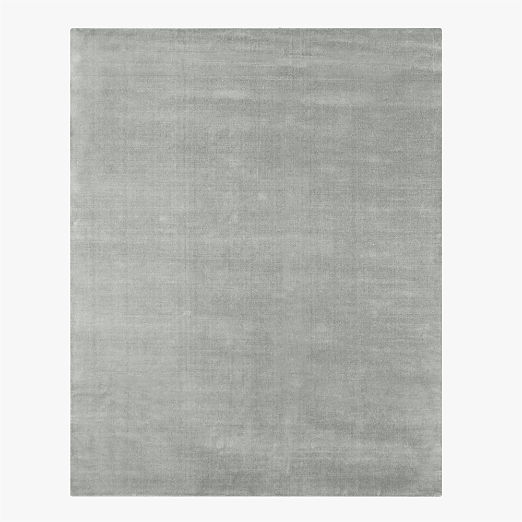 Kole Cool Grey Solid Performance Nylon Area Rug 8'x10'