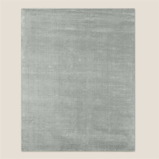 Kole Cool Grey Solid Performance Nylon Area Rug
