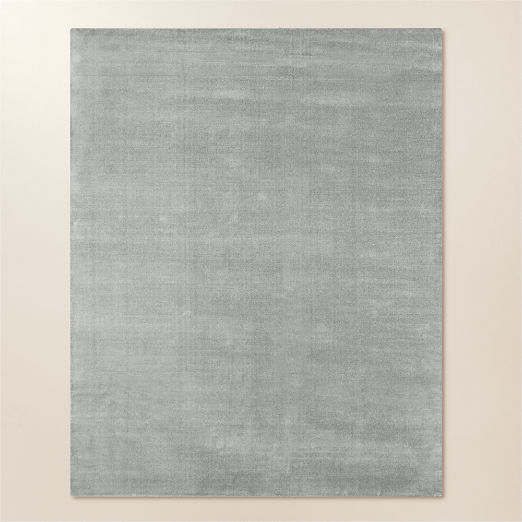 Kole Cool Grey Solid Performance Nylon Area Rug