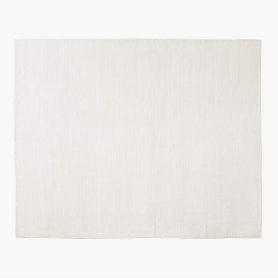 Kole Ivory Solid Performance Nylon Area Rug 9'X12'