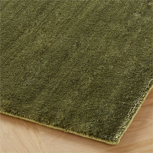 Kole Olive Green Solid Performance Nylon Area Rug 10'x14'