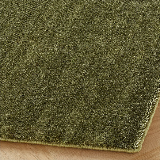 Kole Olive Green Solid Performance Nylon Area Rug 5'x8'