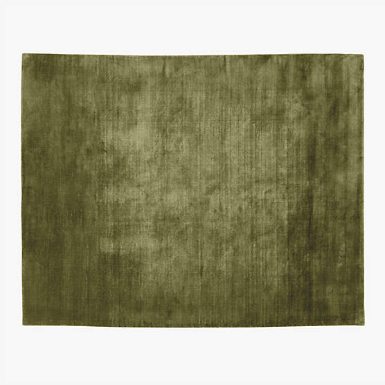 Kole Olive Green Solid Performance Nylon Area Rug 5'x8'