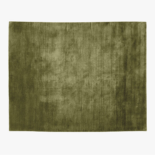 Kole Olive Green Solid Performance Nylon Area Rug 10'x14'