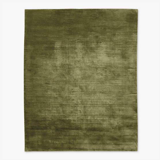 Kole Olive Green Solid Performance Nylon Area Rug 10'x14'