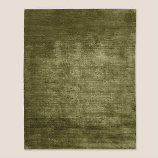 Kole Olive Green Solid Performance Nylon Area Rug 6'x9'