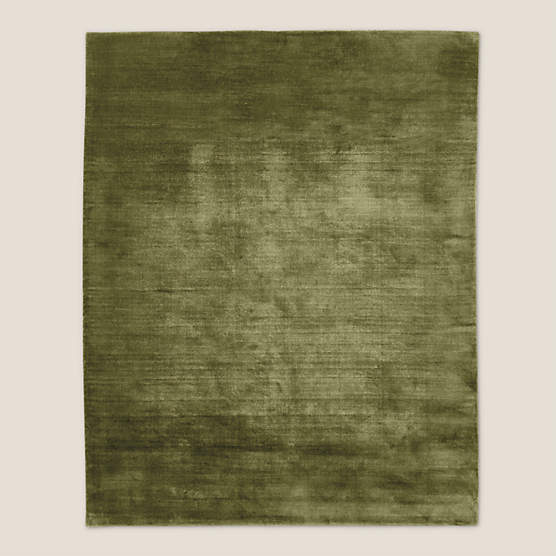 Kole Olive Green Solid Performance Nylon Area Rug 9'x12'