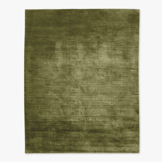 Kole Olive Green Solid Performance Nylon Area Rug 5'x8'
