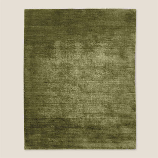 Kole Olive Green Solid Performance Nylon Area Rug 8'x10'