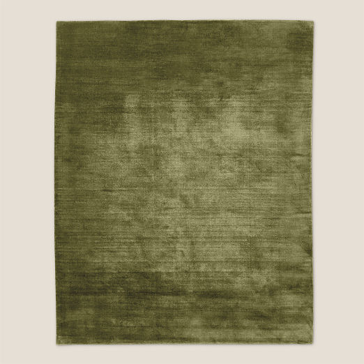 Kole Olive Green Solid Performance Nylon Area Rug