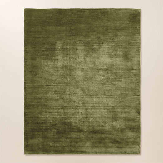 Kole Olive Green Solid Performance Nylon Area Rug