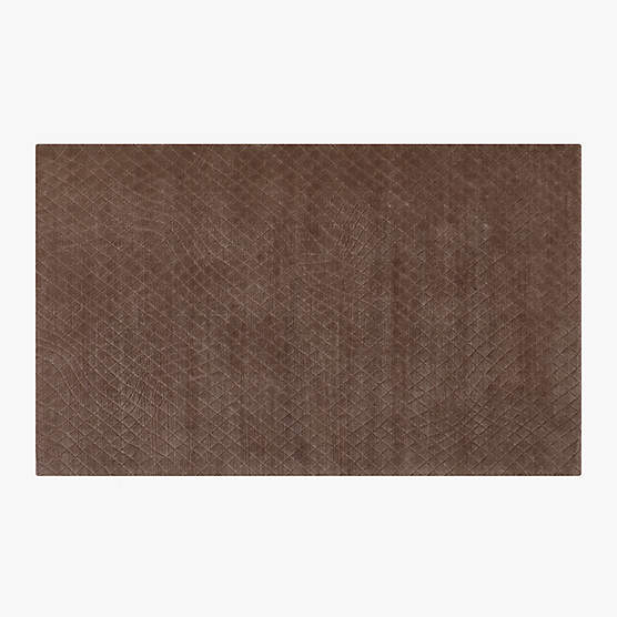 Kole Sienna Brown Abstract Performance Nylon Area Rug 5'x8'