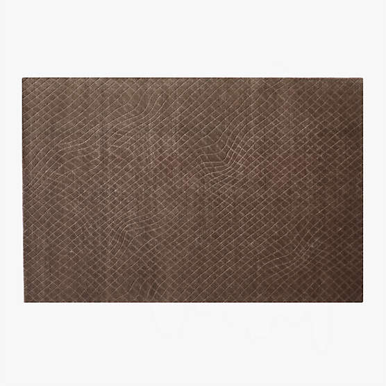 Kole Sienna Brown Abstract Performance Nylon Area Rug 6'x9'