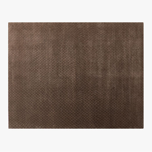 Kole Sienna Brown Abstract Performance Nylon Area Rug 8'x10'