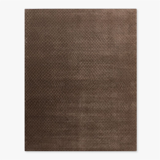 Kole Sienna Brown Abstract Performance Nylon Area Rug 5'x8'