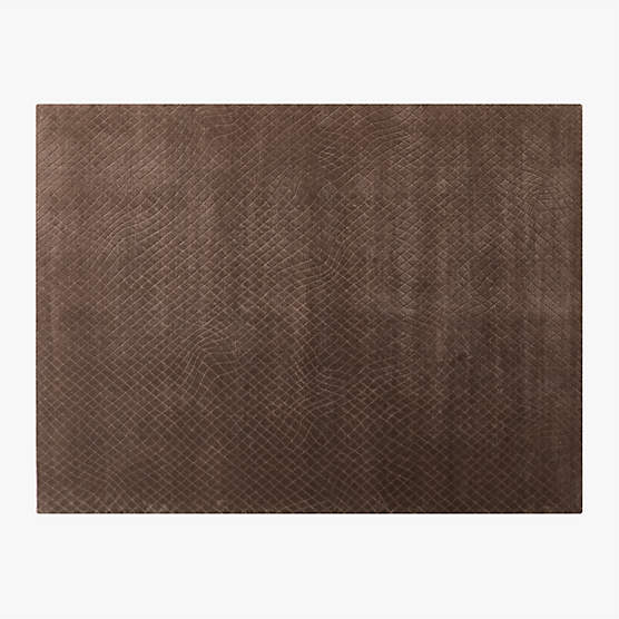 Kole Sienna Brown Abstract Performance Nylon Area Rug 9'x12'